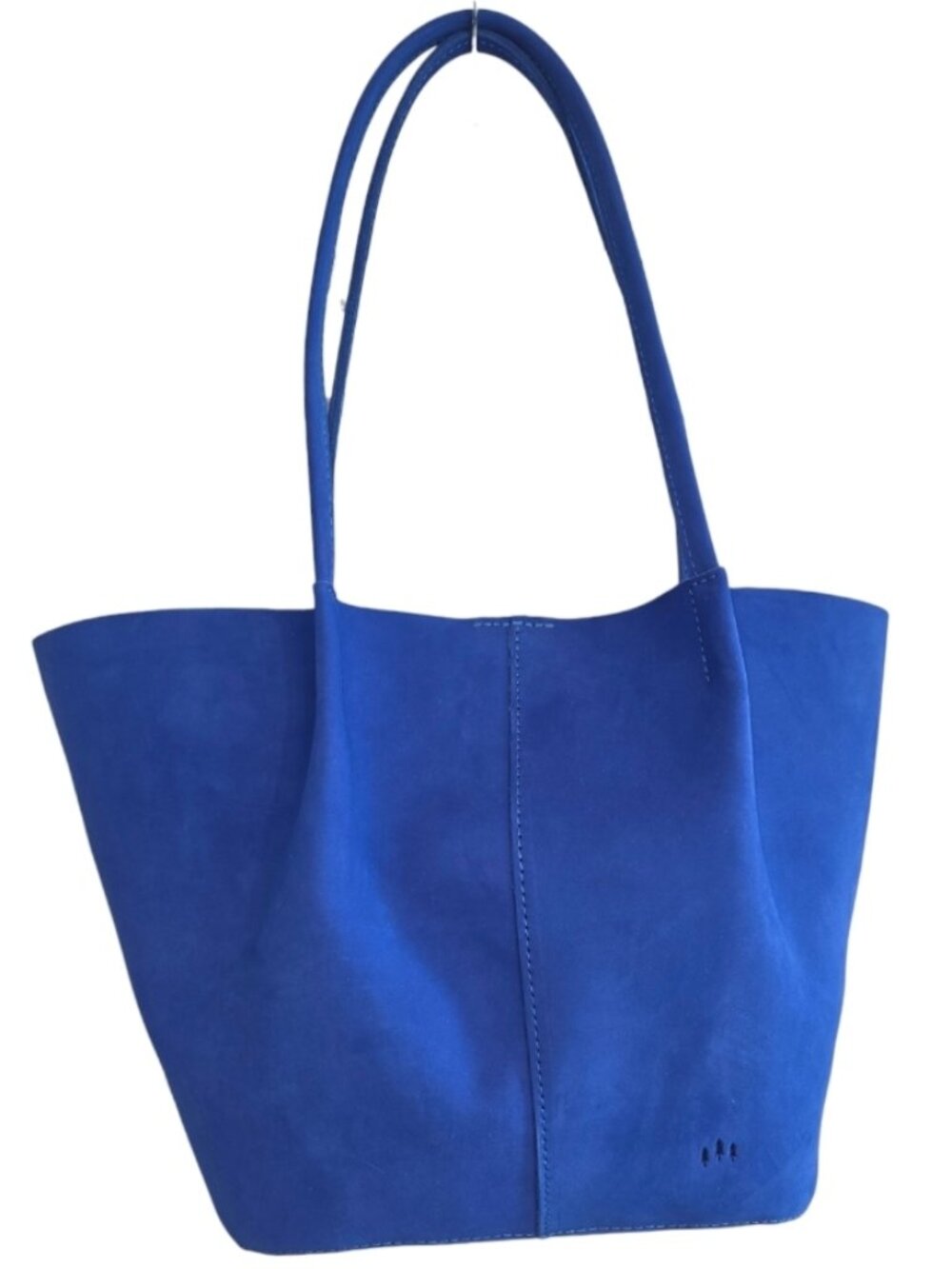 Portland Leather Goods Oversized OS Devan Brushed Leather Blue Joy Nubuck Suede